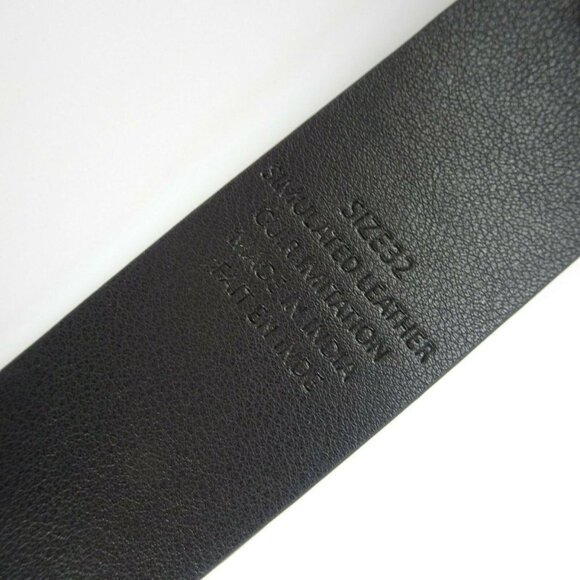 New TRUE RELIGION Men's Embossed Van Belt Matte Black Faux Leather Textured 32 - Picture 10 of 12